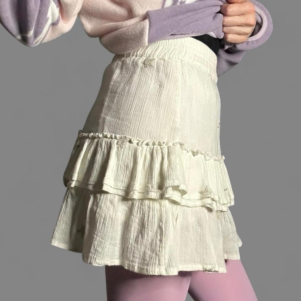 Generation Love Cream Ruffled Mini Skirt - Picture 4 of 8
